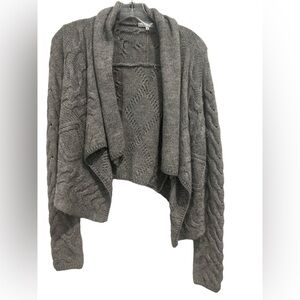 Vince Cropped Draped Front Open Cardigan